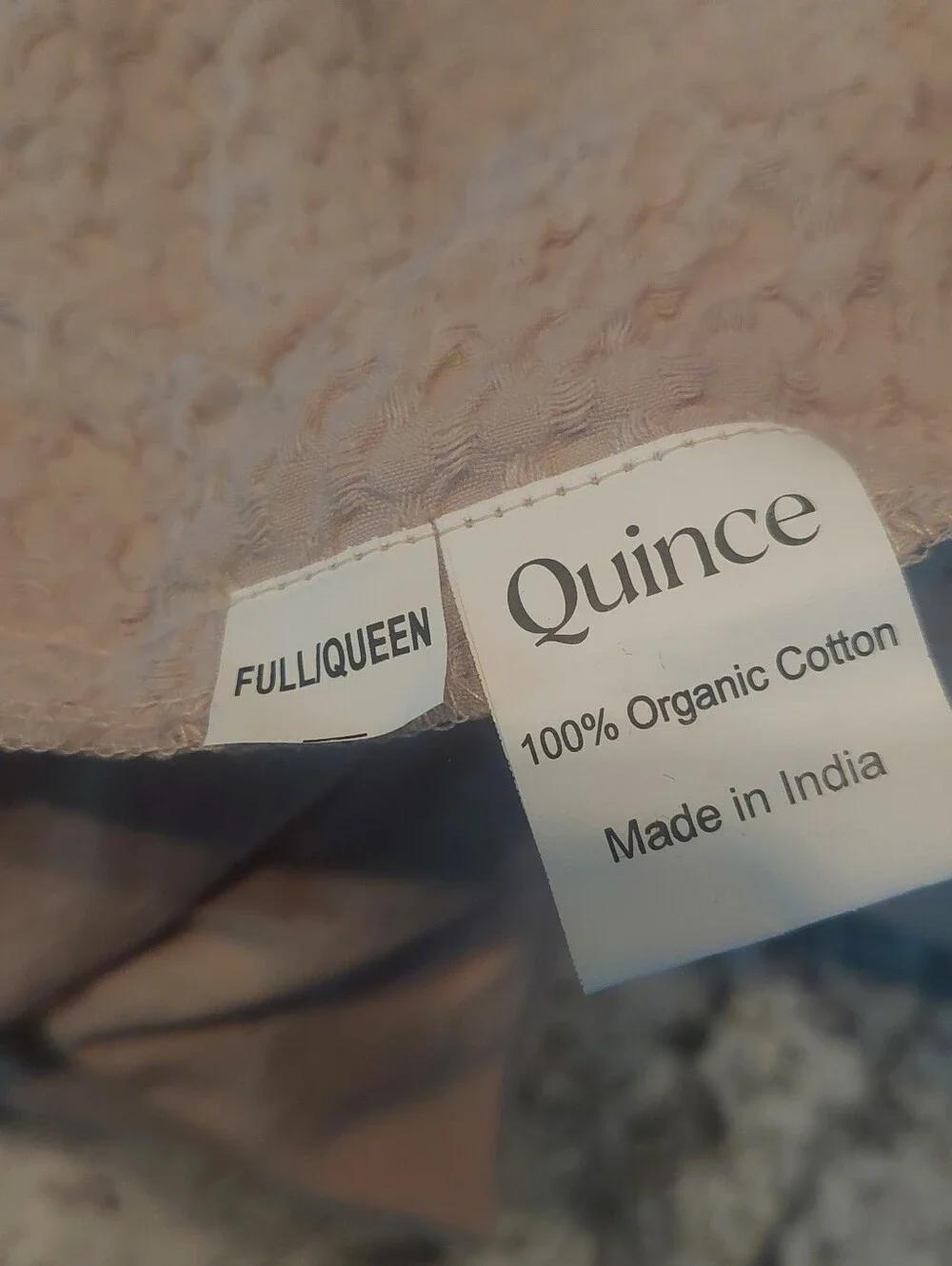 Quince 100% Organic Cotton Waffle Sand Duvet & 2 Shams! Full/ Queen (665)